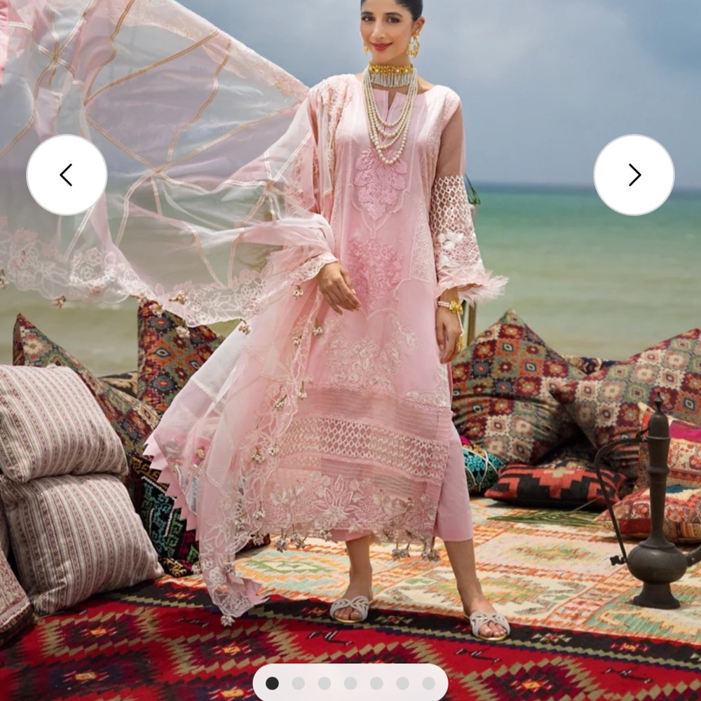 Elegant Pink Embroidered Dress